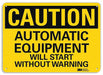 Caution Sign 7 in x 10 in Aluminum