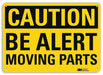 Caution Sign 7 in x 10 in Aluminum