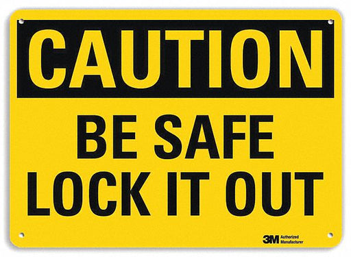 Caution Sign 7 inx10 in Plastic