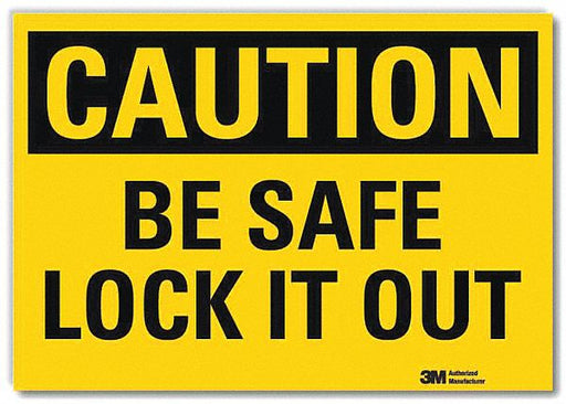 Caution Sign 7 in x 10 in Rflct Sheeting
