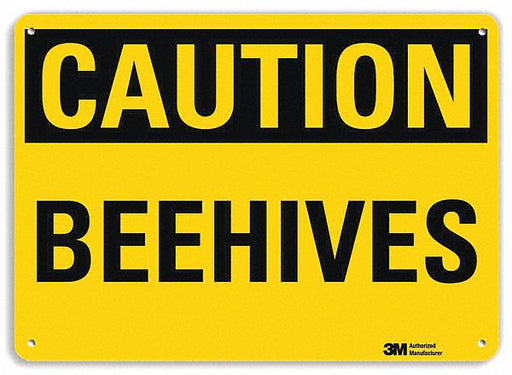 Caution Sign 7 in x 10 in Aluminum
