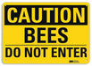 Caution Sign 7 inx10 in Plastic