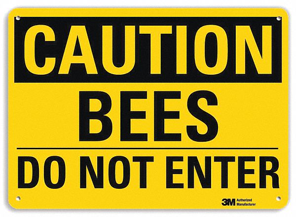 Caution Sign 7 inx10 in Plastic