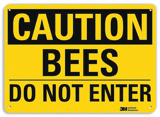 Caution Sign 10 in x 14 in Plastic