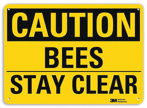 Caution Sign 7 in x 10 in Plastic