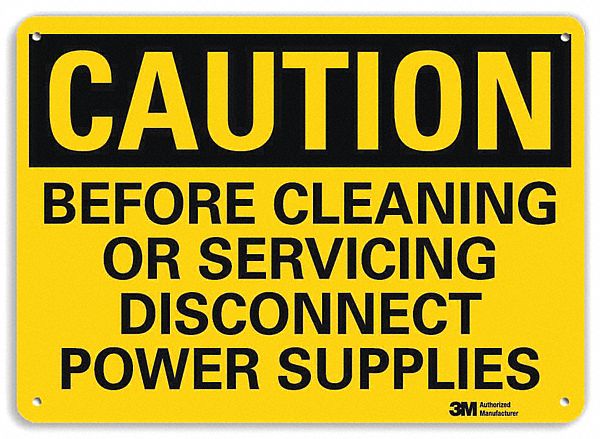 Caution Sign 7 inx10 in Plastic