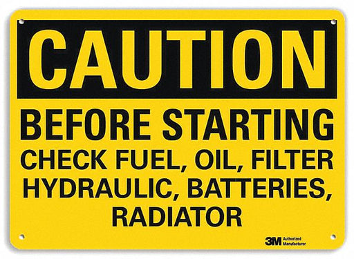 Rflct Maintenance Sign 10x14in Plastic