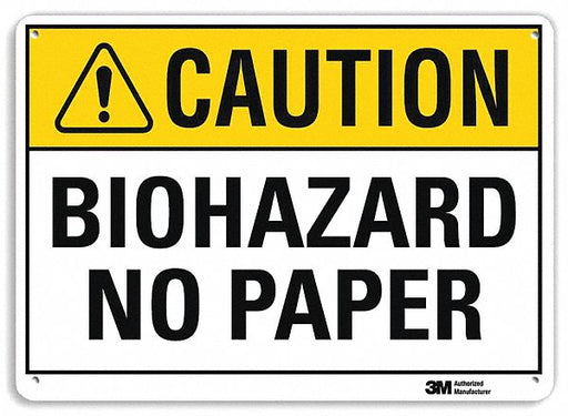 Caution Sign 7 in x 10 in Plastic