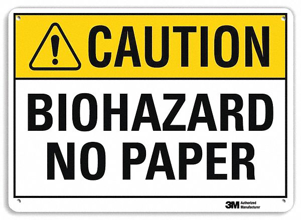 Caution Sign 7 in x 10 in Aluminum