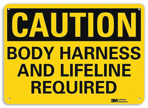 Caution Sign 7 in x 10 in Plastic