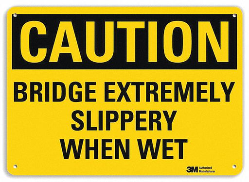 Caution Sign 7 in x 10 in Plastic