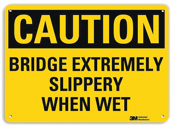 Caution Sign 7 in x 10 in Plastic