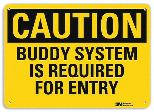 Caution Sign 7 in x 10 in Plastic