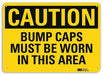 Caution Sign 7 inx10 in Plastic