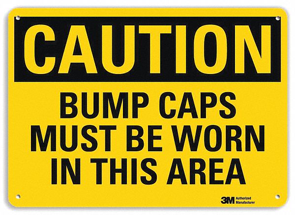 Caution Sign 7 inx10 in Plastic