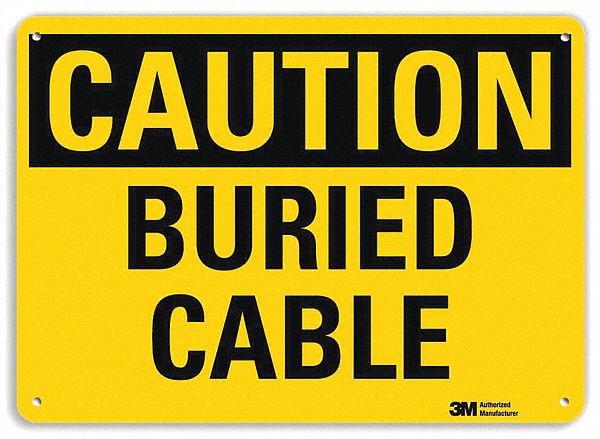 Caution Sign 7 in x 10 in Aluminum