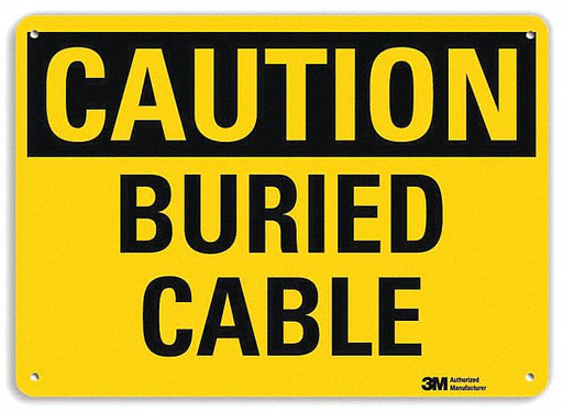 Caution Sign 7 in x 10 in Plastic