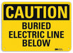 Caution Sign 7 in x 10 in Aluminum