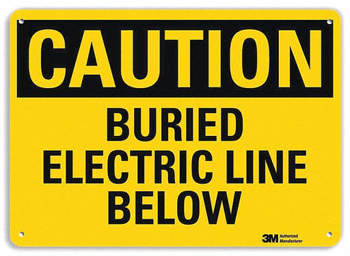 Caution Sign 10 inx14 in Aluminum