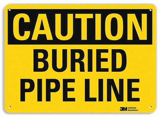 Caution Sign 7 in x 10 in Plastic