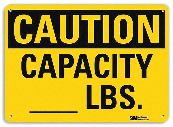 Caution Sign 10 inx14 in Aluminum
