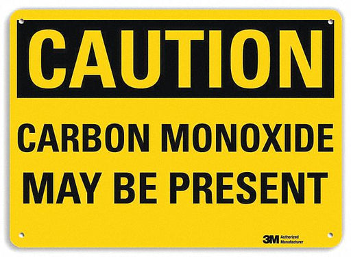Caution Sign 7 in x 10 in Aluminum