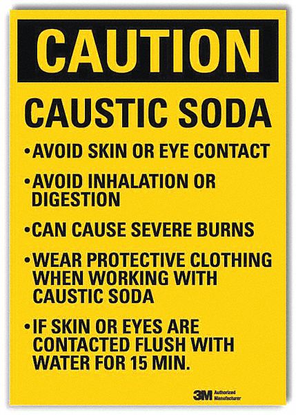 Caution Sign 7inx5in Reflective Sheeting