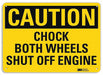 Caution Sign 7 inx10 in Plastic