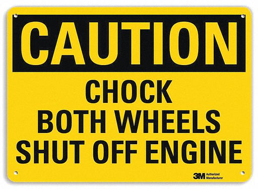Caution Sign 7 inx10 in Plastic
