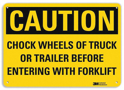 Caution Sign 7 inx10 in Plastic