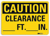 Caution Sign 7 inx10 in Plastic