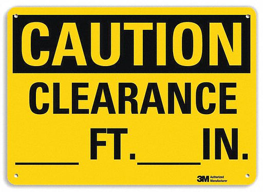 Caution Sign 7 inx10 in Plastic