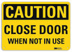 Caution Sign 7 in x 10 in Plastic