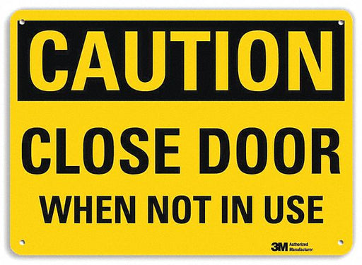 Caution Sign 7 in x 10 in Plastic