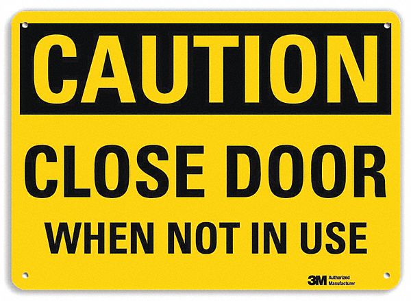 Caution Sign 10 in x 14 in Aluminum