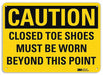 Caution Sign 7 inx10 in Plastic