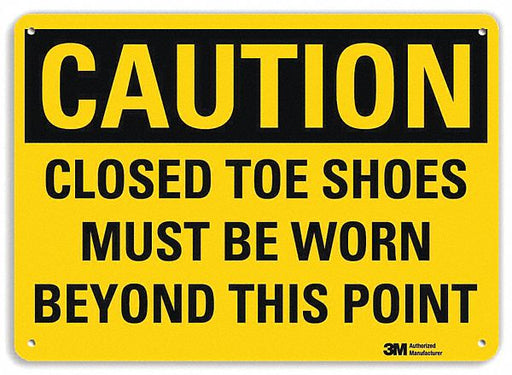 Caution Sign 7 inx10 in Plastic