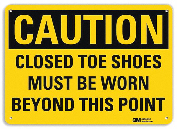 Caution Sign 7 inx10 in Plastic