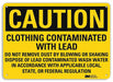Caution Sign 10 in x 14 in Plastic