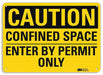Caution Sign 7 in x 10 in Plastic