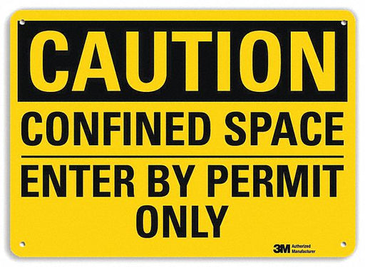Caution Sign 10 inx14 in Plastic