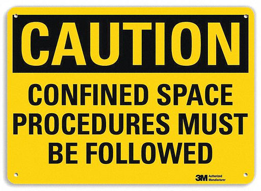Caution Sign 7 inx10 in Plastic