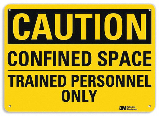 Caution Sign 7 in x 10 in Plastic