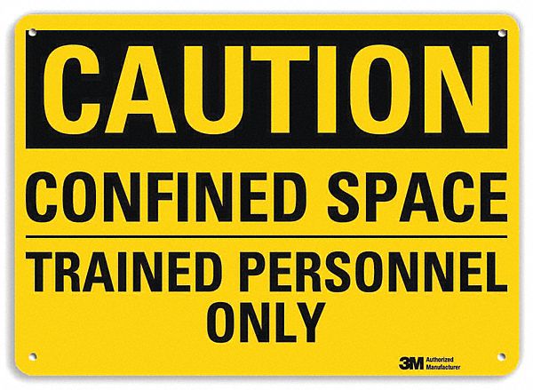 Caution Sign 7 in x 10 in Plastic
