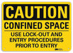 Caution Sign 10 in x 14 in Plastic