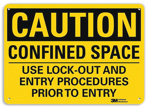 Caution Sign 10 in x 14 in Plastic