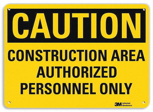 Caution Sign 10 inx14 in Plastic