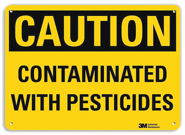 Caution Sign 7 in x 10 in Plastic