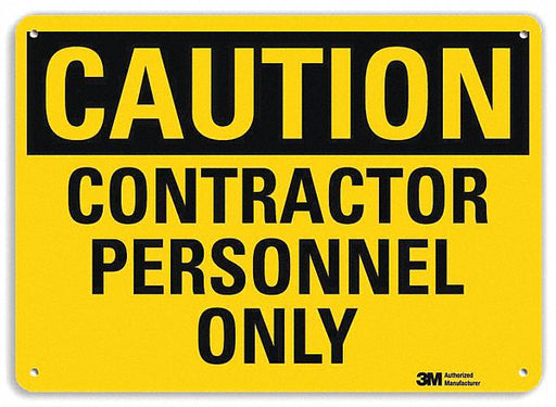Caution Sign 7 in x 10 in Plastic