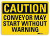 Caution Sign 7 inx10 in Plastic
